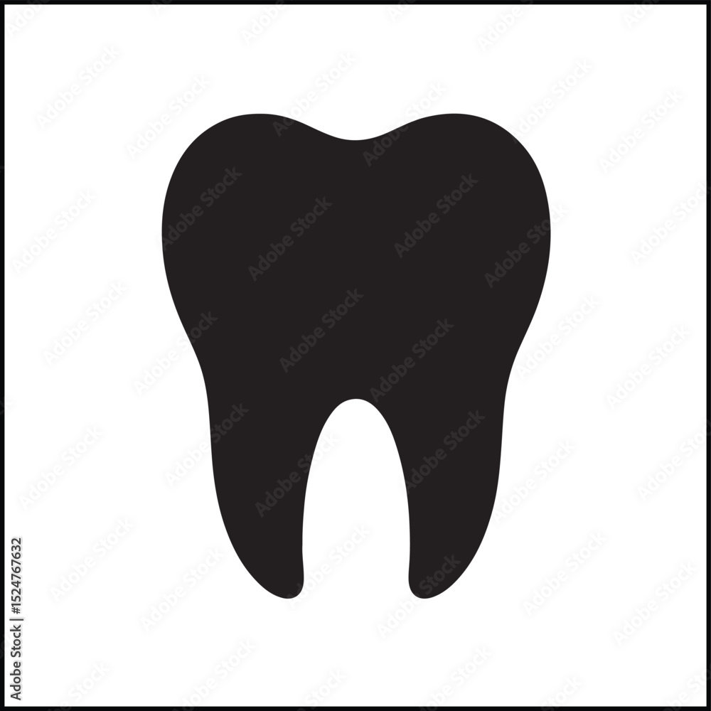 Tooth silhouette in vector format Tooth silhouette in vector format