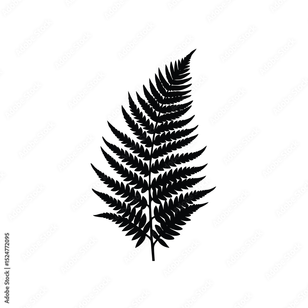 modern silhouette of a fern in a rainforest dark .eps modern silhouette of a fern in a rainforest dark .eps