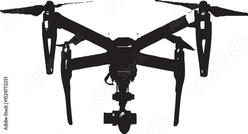  Drone Silhouette with Camera