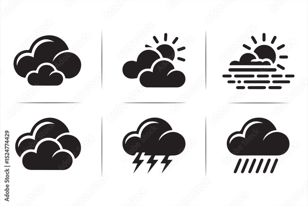 Versatile Weather Vector Icons for Climate Apps and Forecast Visualization Versatile Weather Vector Icons for Climate Apps and Forecast Visualization
