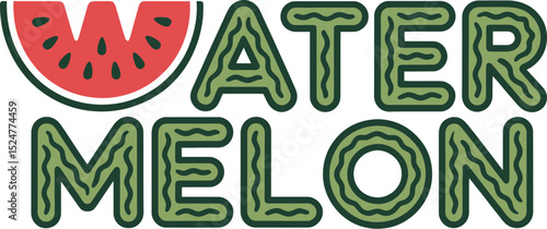 Watermelon slice vector illustration graphic design template for summer fruit and healthy diet 100 char editable stock vector illustration