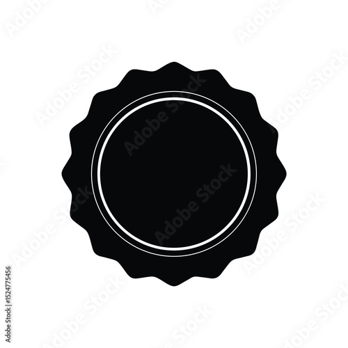 Silver Guaranteed Seal Minimalist Design