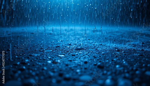 blue shade of intense rainwater dropping to the piso durante la temporada de lluvias.