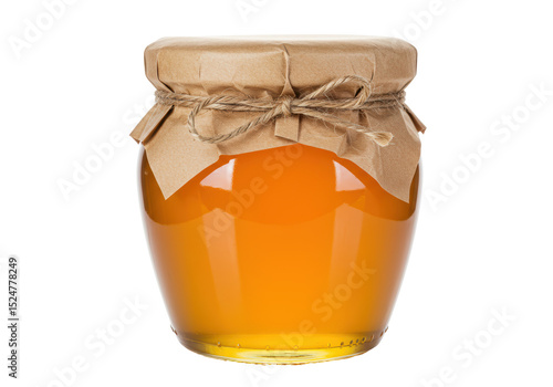 Foto Isolated Jar of Honey Golden Sweetness Treat