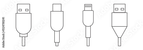  USB Icons for Every Interface .  Usb icon logo design. Flash disk sign and symbol. flash drive sign. 
