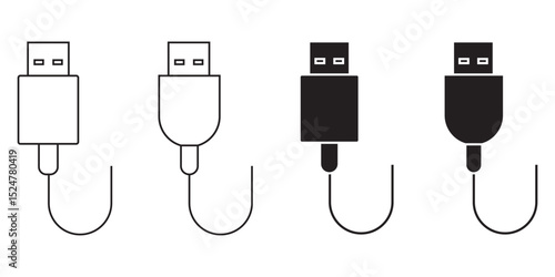 Usb icon logo design. Flash disk sign and symbol. flash drive sign. eps 10