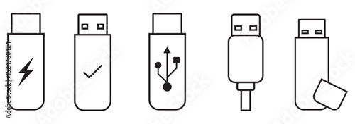 Usb icon logo design. Flash disk sign and symbol. flash drive sign. eps 10