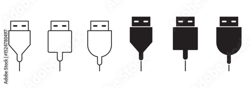  USB Icons for Every Interface .  Usb icon logo design. Flash disk sign and symbol. flash drive sign. 