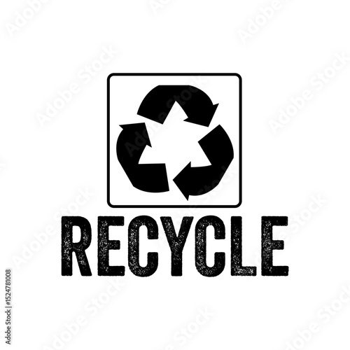 RECYCLING VECTOR ICON LOGO STEMP SIGN