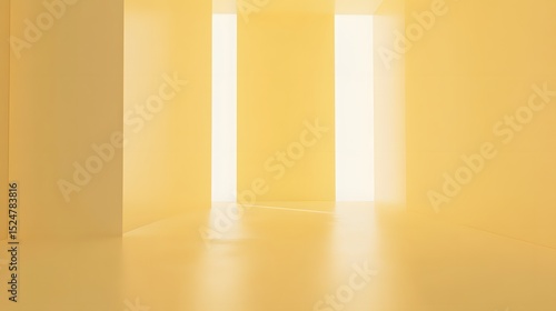empty room with yellow walls