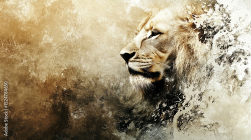 Lion for graphic work. Lion abstract art background.Animal backdrop wallpaper