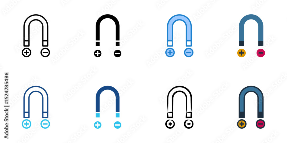 Magnet icon set multiple style collection
Magnet icon set multiple style collection