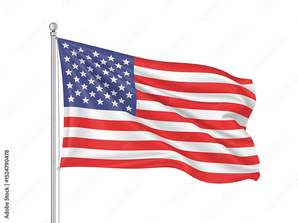 Fototapeta premium Representation of the american flag for us national loyalty day celebration