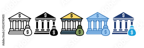 Bank Icon Element For Design