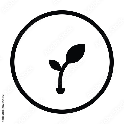Vector illustration of a tree icon with leaves, a perfect symbol for restaurant or food business design