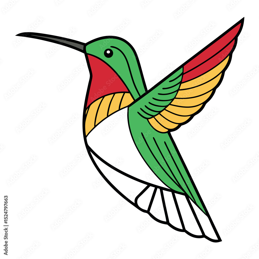 Obraz premium Hummingbird Beauty Graceful Flight Stunning Colors of Nature World Wild