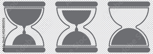 Hourglass sand timer time clock countdown deadline urgency icon vector graphic EPS 10