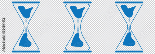 Vector Hourglass Icon for Time Management or Waiting, Illustrating Temporal Passage and Patience in Processes and Tasks EPS 10