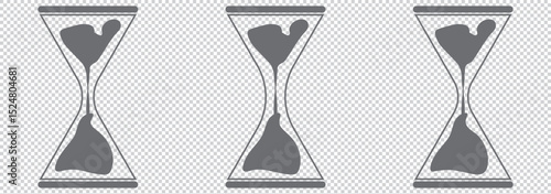 Vector Hourglass Icon for Time Management or Waiting, Illustrating Temporal Passage and Patience in Processes and Tasks EPS 10