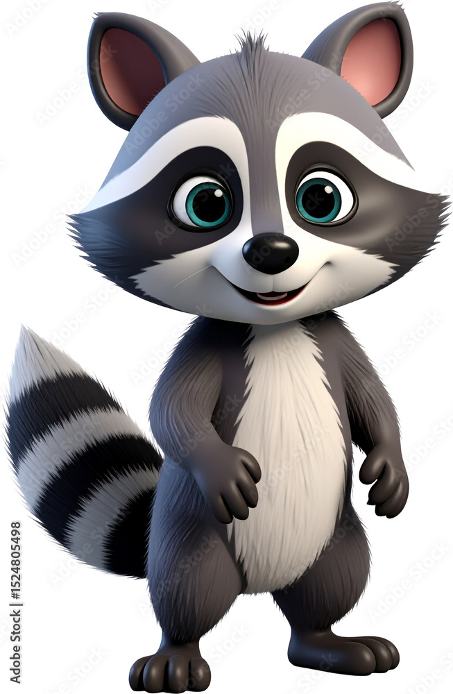 Obraz premium 3D 라쿤 캐릭터