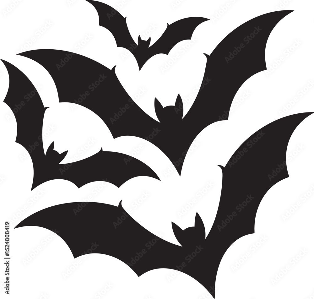 Obraz premium bat silhouette vector