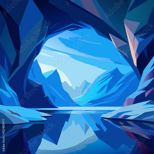 a-glacial-ice-cave-in-alaska-with-blue-reflections