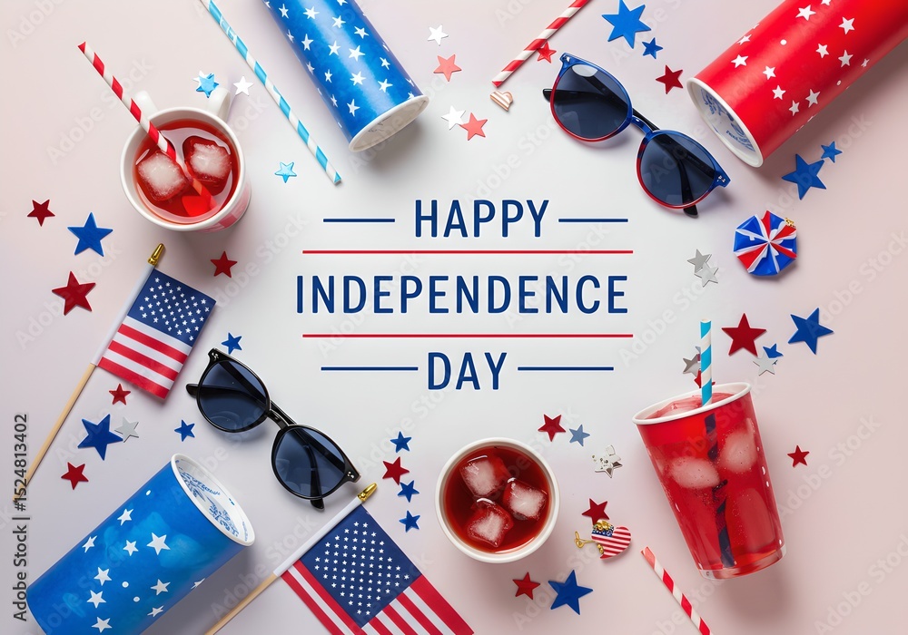 Obraz premium Happy Independence Day United States, Happy 4th of July - USA Independence Day Background