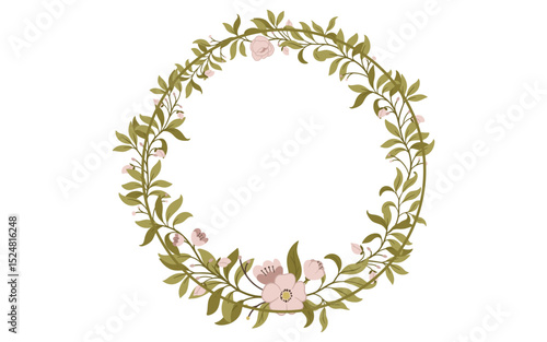 floral frames design, vector, isolated on transparent background