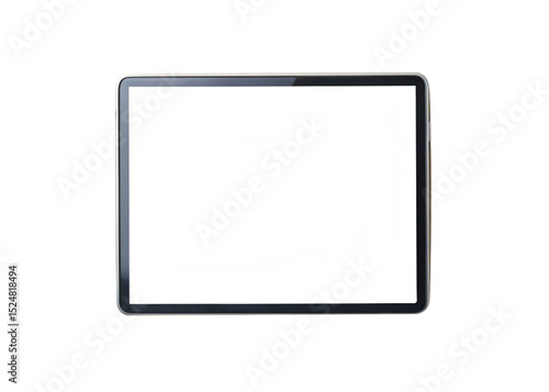 tablet computer with blank screen isolated on white background 