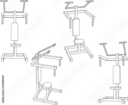 vector illustration design of fitness equipment to maintain body fitness