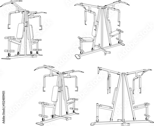 vector illustration design of fitness equipment to maintain body fitness