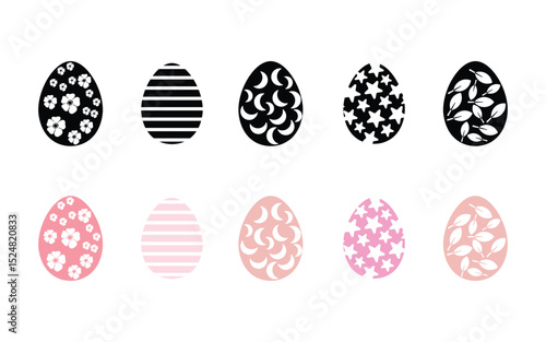 Easter day festival, easter egg design, vector, isolated on transparent background