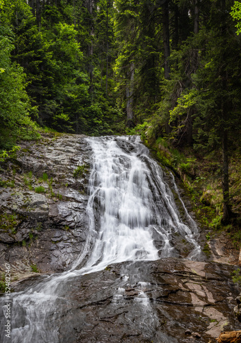 Beautiful waterfall from the Canyon of the waterfalls eco path in Smolyan  Bulgaria