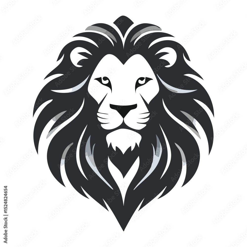 Fototapeta premium Lion Shilhouette Vector Draw