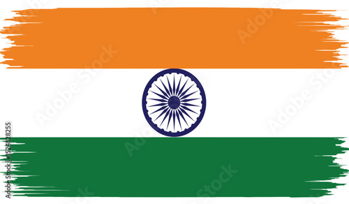 India official flag vector with standard size and proportion. National flag emblem with accurate size and colors.