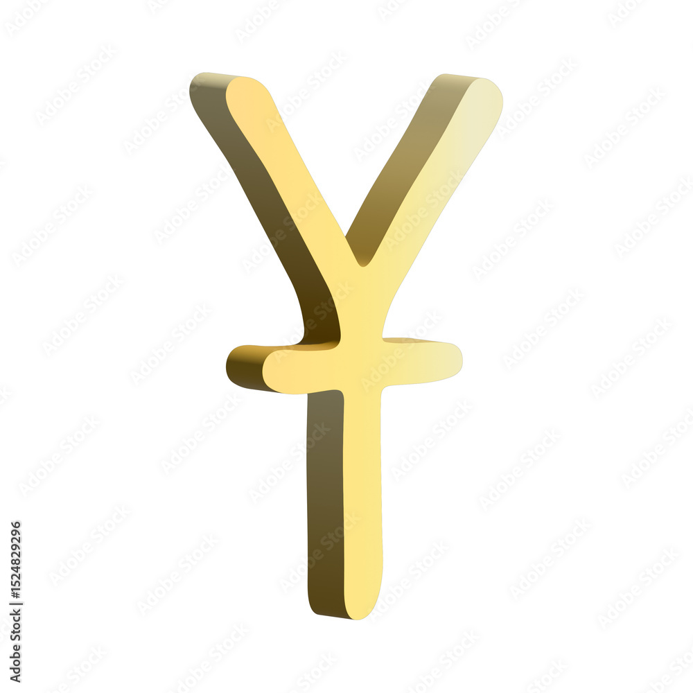 Obraz premium 3d chinese yuan currency symbol. Single element for design