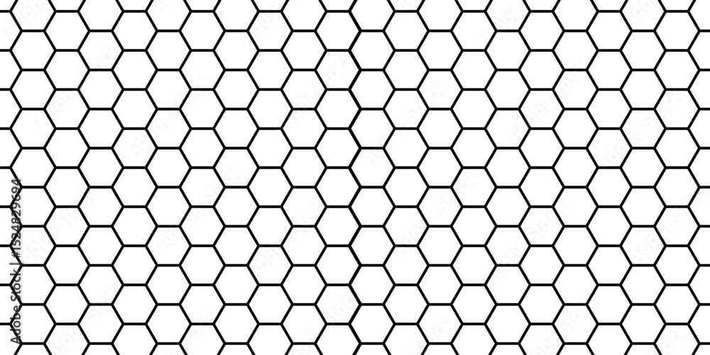 Honeycomb pattern with hexagon mesh. Texture bee comb grid. Flat vector illustration isolated on white background.