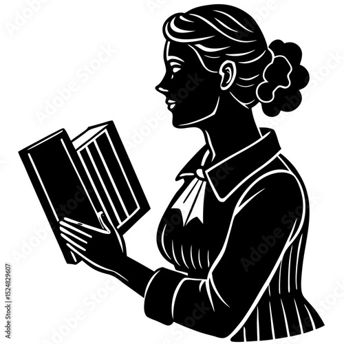 Wallpaper Mural woman reading a book Torontodigital.ca