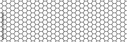 Honeycomb pattern with hexagon mesh. Texture bee comb grid. Flat vector illustration isolated on white background.