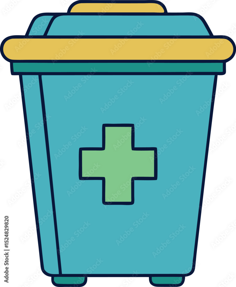 Obraz premium green recycling bin