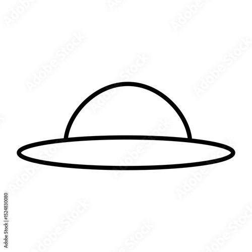 つば広帽子のアイコンイラスト