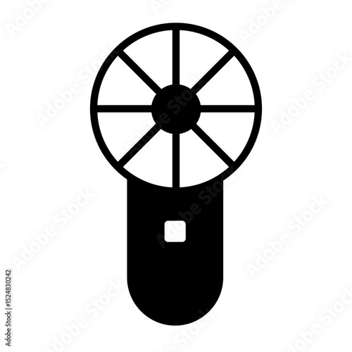 手持ち扇風機のシンプルなアイコン