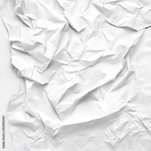 Wallpaper Mural Close-up of crumpled white paper, texture and folds Torontodigital.ca