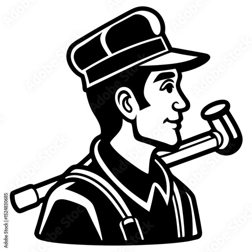 Wallpaper Mural Silhouettes of a woman and man reading books in a business setting Torontodigital.ca