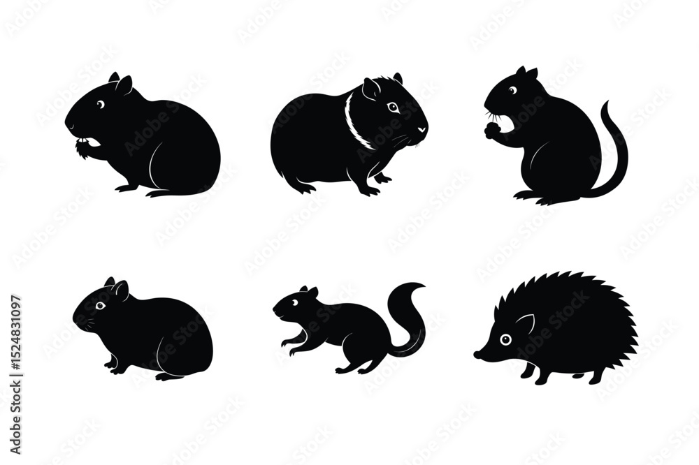 Obraz premium black silhouettes of animals