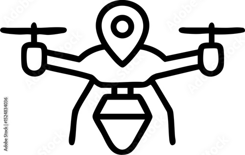 Eco friendly Drone with location marker, ready for delivery.