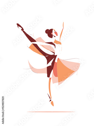 Elegant Ballet Dancer in Motion Representing Grace and Artistry