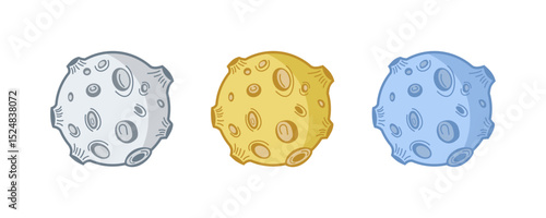 full moon cartoon stock illustration