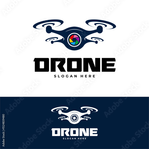 modern drone camera logo design