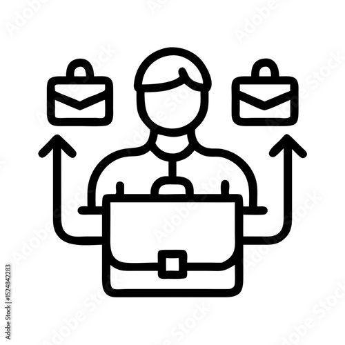 Freelance & Productivity icon Containing work online, remote work, freelancer, laptop, home office, client meeting, self-employed, graphic designer and Solid,line, silhouette, vector icons collection.